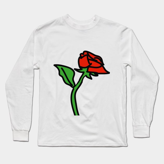 Rose Long Sleeve T-Shirt by epoliveira